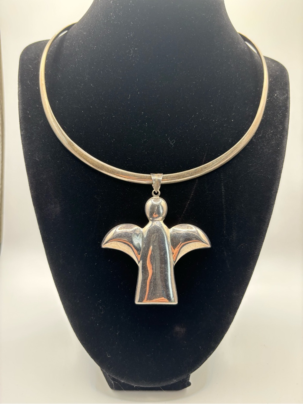 Polished Silver Angel Pendant Only- Women's Jewelry